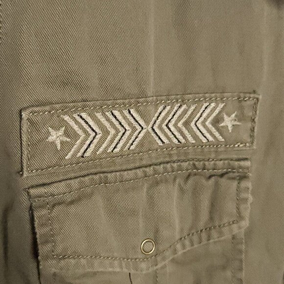 Arizona Army Green Snap Down Shacket XXL - Picture 4 of 8